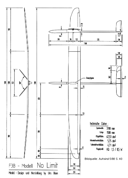 F3B Modell "no limit"